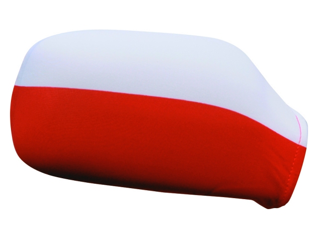 Polonia banderas del coche del espejo