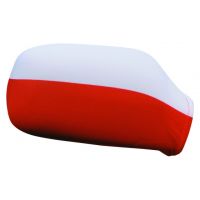 XPOL23: Polonia - banderas del coche del espejo